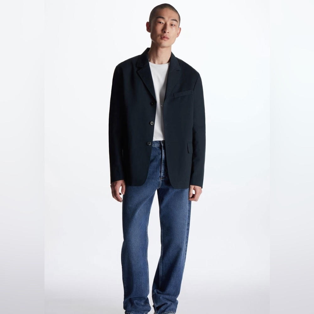 Cos Men’s Relaxed Fit Linen Blend Single Breasted Classic Blazer